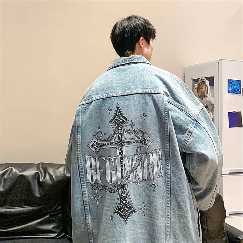 ins文艺原宿百搭流行潮流牛仔外套慵懒气质日系夹克8011-P67网图,男装工装外套,电商B245