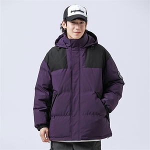 秋冬港风连帽时尚棉衣袖章宽松加厚冬季外套MY9308P-95图片