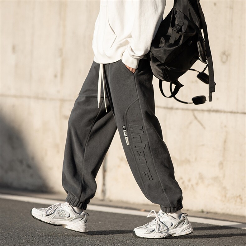 2024冬新款cityboy日系加绒加厚宽松束脚休闲运动裤K253-P45控78,男装休闲裤,星座914-3