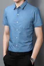 潮流衬衫纯色百搭上衣2024年翻领长袖宽松夏季POLO衫ZY9835，男装Polo衫，钱塘6003（原4033）