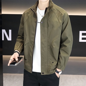 春季新款男士立领高品质休闲百搭简约夹克外套上衣7937P75图片