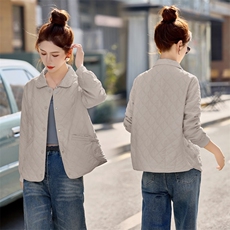 粉色小香风菱格短款外套女2026春秋新款洋气减龄百搭休闲夹克上衣，女装短外套，余墨