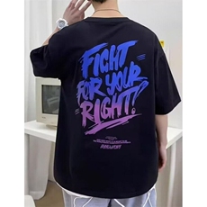 嘻哈炫彩字母印花短袖T恤男ins夏季情侣港风宽松半袖TY6108，男装T恤，星座1116A（原606A-3）