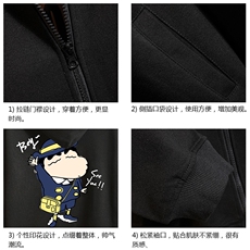 KS21240-P38连帽开衫卫衣男运动外套大码班服砖墙，男装卫衣，电商A040A