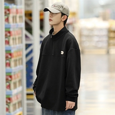 2026秋季面包华夫格立领半拉链卫衣外套A360P50，女装短外套，电商A309