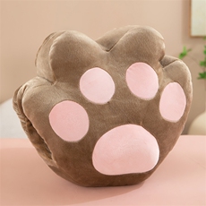 顺康毛绒玩具 猫爪暖手浅卡其