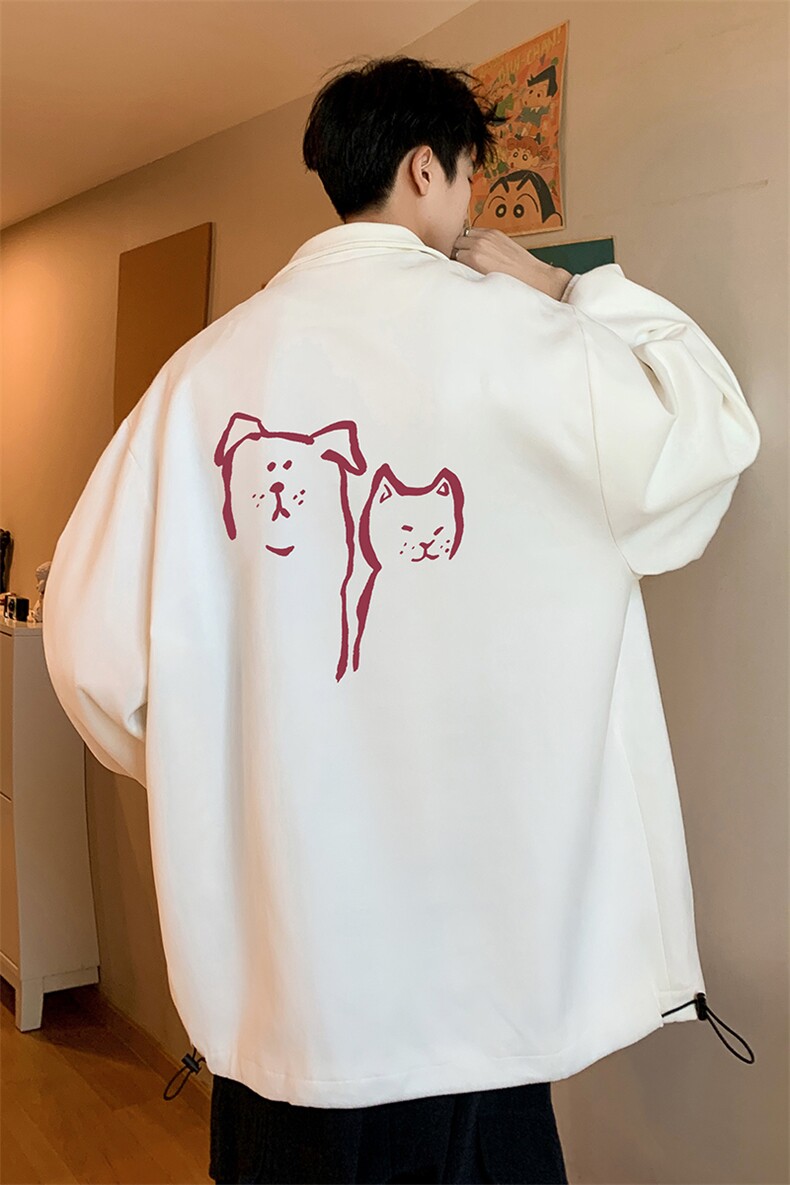 麂皮绒夹克男大码立领褂子外套JK85378-P68加绒款-P78,男装夹克,电商A040