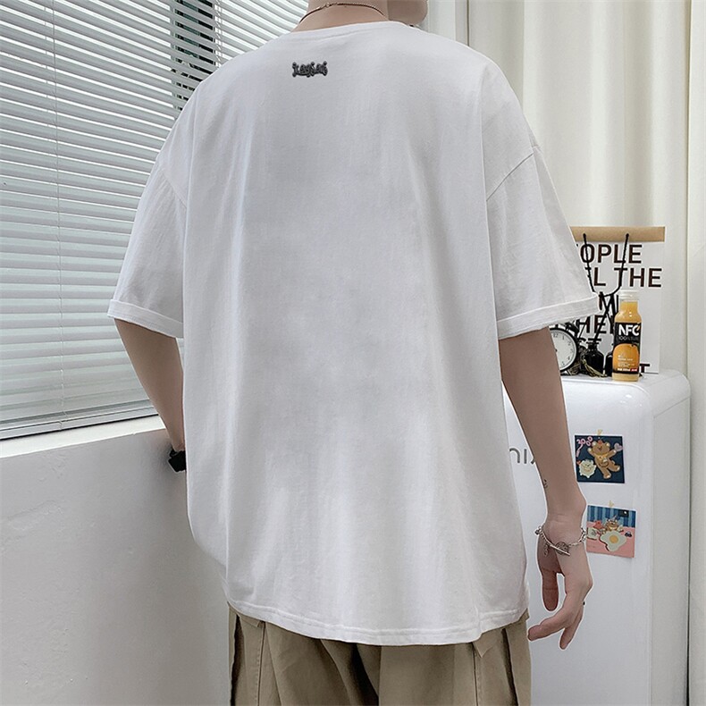 高品质~220G###夏季新款短袖T恤港风大码T106-P25控39,男装T恤,电商A161-2