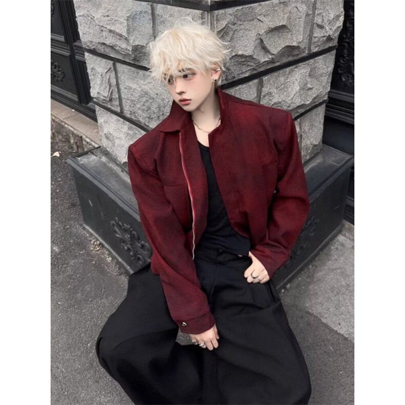 W10725-P60网图现货新款扎染夹克流行简约气质原宿百搭外套,男装夹克,星座1608