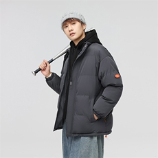 日系冬季连帽假两件小标防风棉衣面包服外套男女同款XY2273-P65，男装棉衣，星座717