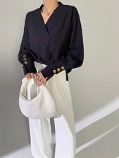 《现货》宽V灵动设计感衬衣，其它，M&VC