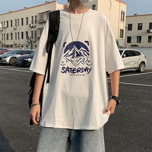 短袖t恤男士夏季潮牌vibe百搭宽松上衣ins韩版潮流印花 T644-P20图片