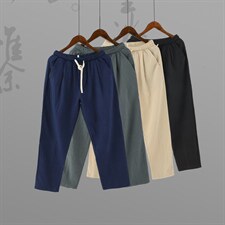 春秋季休闲裤子男宽松亚裤韩版潮流九分裤长裤直筒K22P18，男装休闲裤，星座1115-1