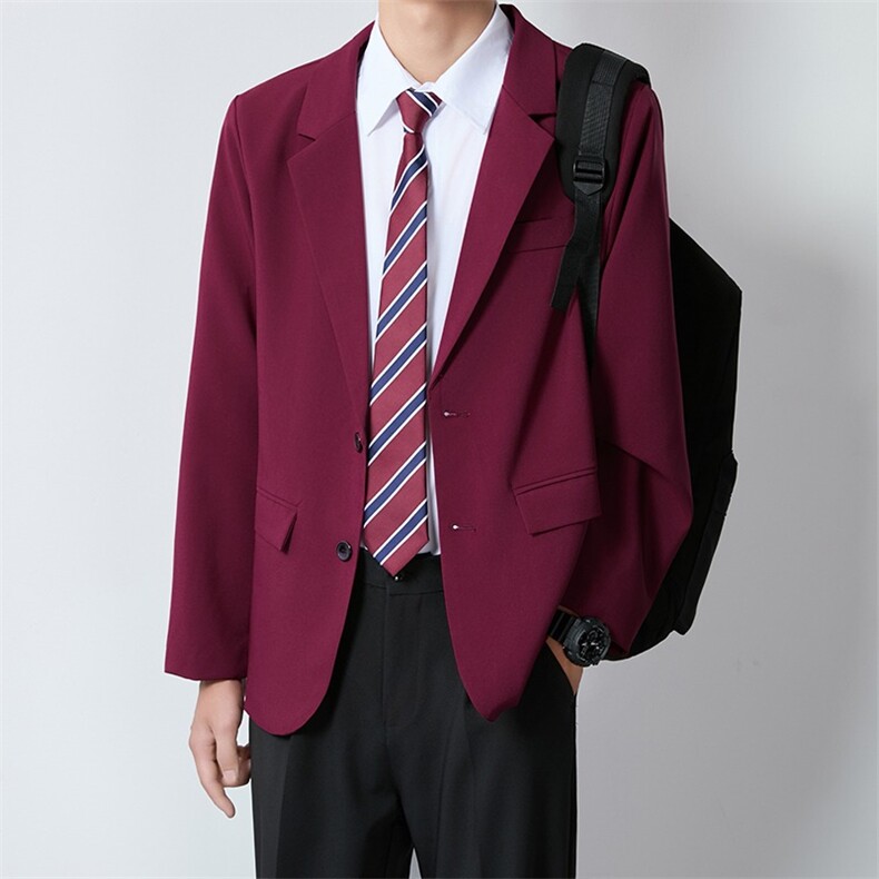 红色商务休闲正装西装男士大码西服套装新郎结婚礼服演出西服外套,男装西服套装,星座506A