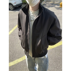 模特-廓形复古飞行夹克男痞帅炸街外套 9016-P48图片