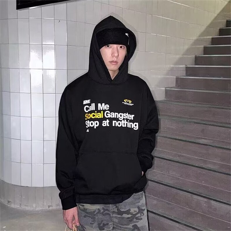 美式潮牌个性嘻哈字母连帽卫衣男款2025秋冬季宽松外套上衣服,男装针织衫/毛衣,星座506A