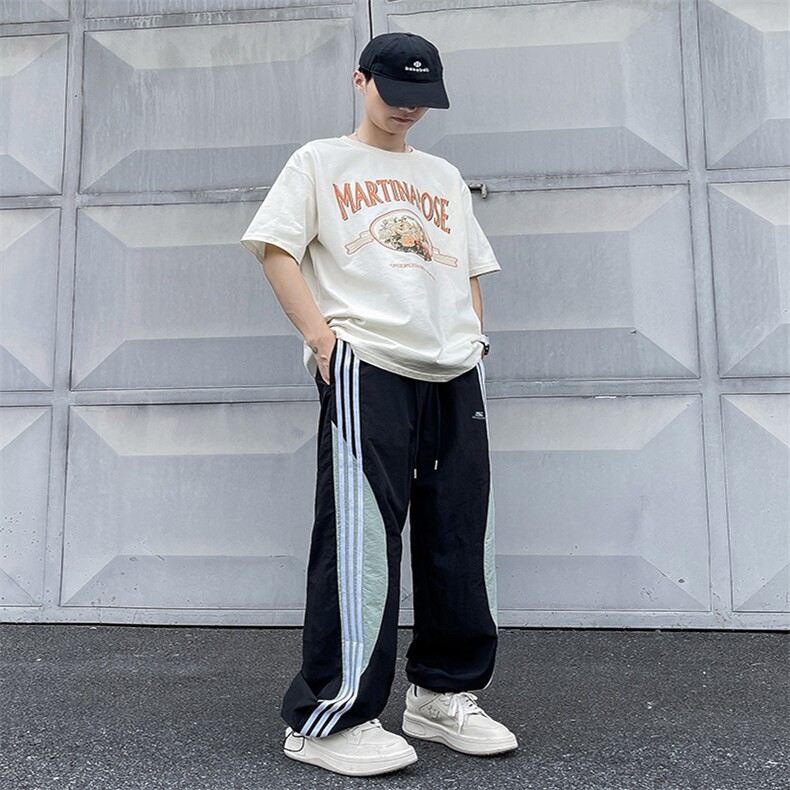 多巴胺男女同款工装裤新款速干潮牌宽松休闲裤,男装休闲裤,星座410-7