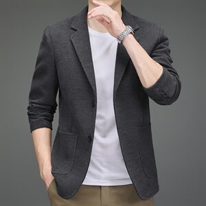 MJ2266男士2023新款春季西服休闲韩版百搭单西中年外套潮上衣P125，男装西服，钱塘6003（原4033）