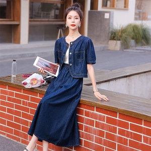 时尚套装女2023夏季新款女装半身裙两件套图片
