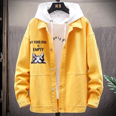 春季牛仔夹克男士潮流百搭休闲外套韩版工装日系上衣服8215-P80，男装夹克，电商A318