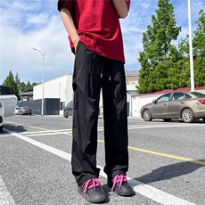 速干冰丝裤子夏季女休闲裤褶皱宽松薄款长裤包边弹力塔丝隆K2834，男装休闲裤，星座1116A-1（原606A）