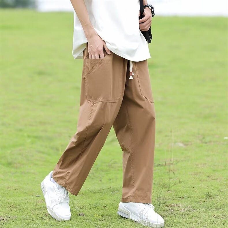 日系cityboy裤子男夏季宽松阔腿裤子百搭潮牌休闲九分裤WK559-P38图片