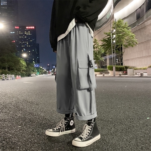 K406-P55秋季原创潮牌工装裤男士大码休闲裤宽松直筒裤潮裤M-5XL图片