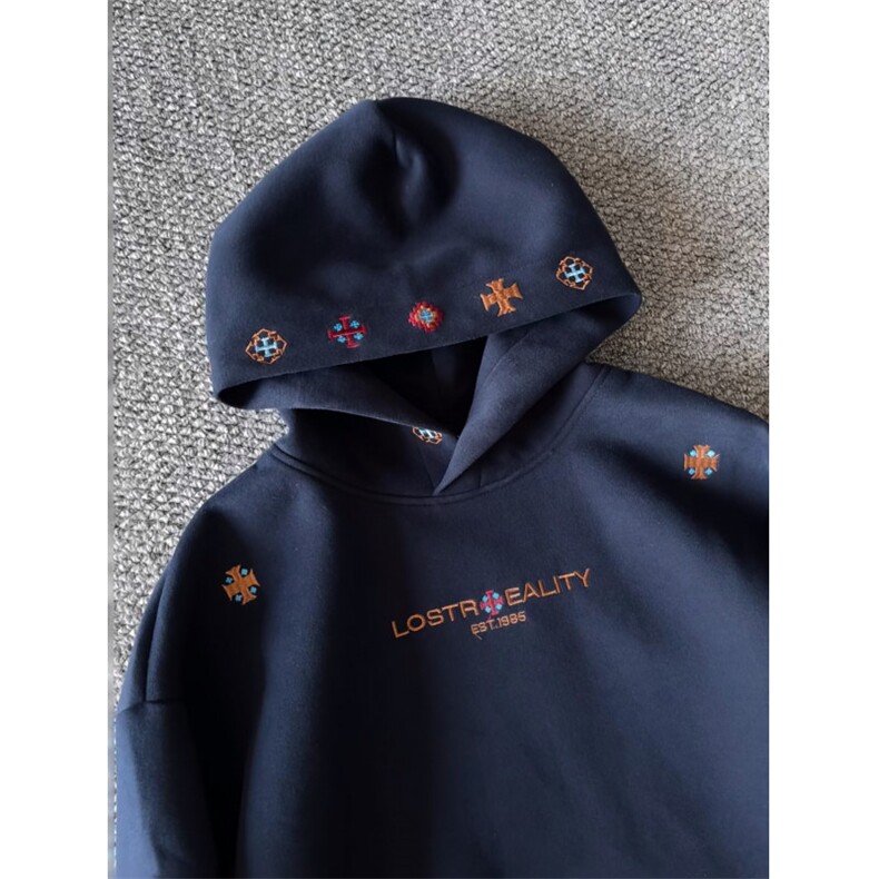 706-1-WY701-P43  特P  现货  秋季潮牌复古民族风刺绣连帽卫衣图片