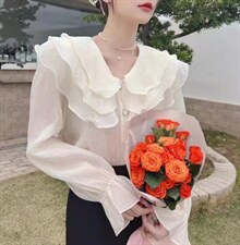 夏季新款韩版荷叶领小衫，其它，格瑞琪