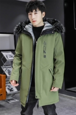 2025冬季男士派克服中长款冬季加绒加厚风衣连帽外套潮MY103-P90，男装风衣，星座1402-1
