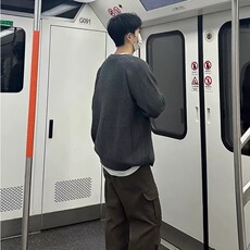 藏青色开衫毛衣男2025新款春秋季休闲潮常规长袖纯色立领青年气质，男装针织衫/毛衣，星座506A