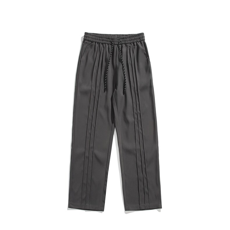 INS春季新款潮流冰丝条纹宽松西裤休闲裤B315-K24051-p55控68图片