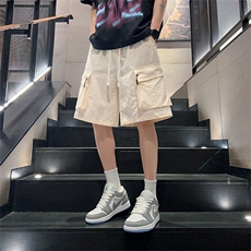 109-H77-P40M-8XL夏季大码双口袋工装短裤五分裤，男装牛仔裤，星座109