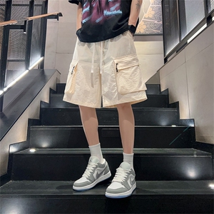 109-H77-P40 M-8XL 夏季大码双口袋工装短裤五分裤图片