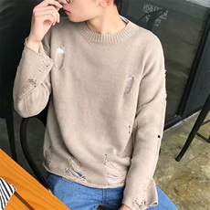 美式街头设计感圆领毛衣男慵懒风休闲针织衫MY904P30，男装针织衫/毛衣，星座1116-2