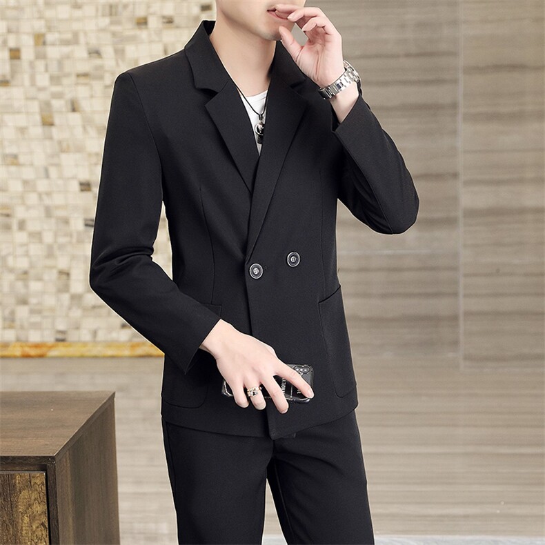T2203-P1402025秋季时尚男士西装双排扣西服西裤两件套装,男装西服,星座507A（原星座306B-2）