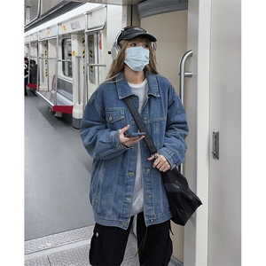 2026春水洗牛仔夹克男宽松复古基础外套男女同款 HQ1204-TP50图片