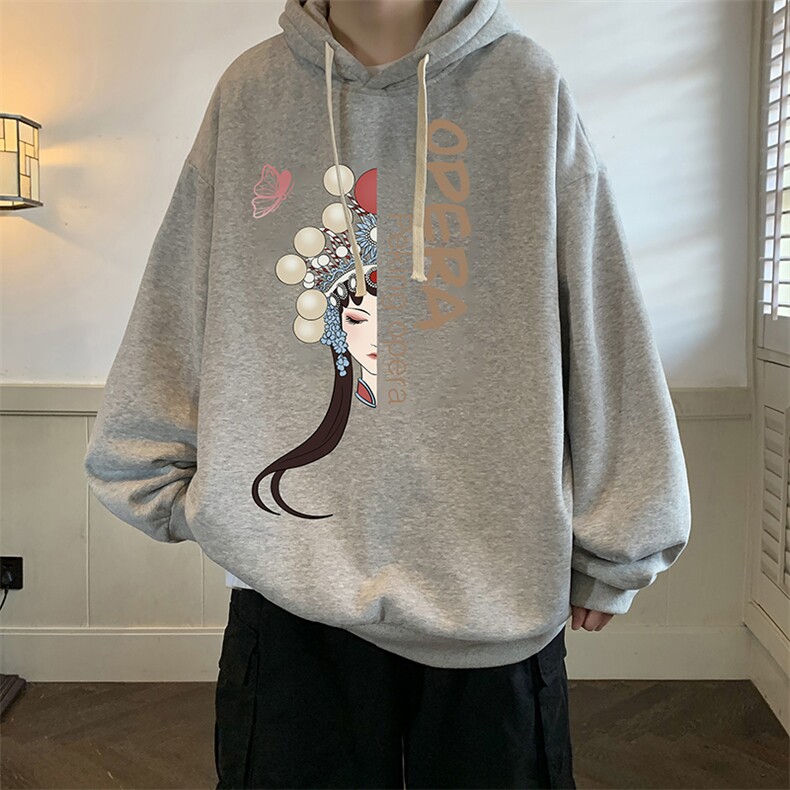 纯棉连帽卫衣男大码运动帽衫宽松薄WY2161-P35加绒款-P40,男装卫衣,电商A040