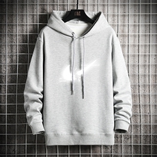 WY2111-P35加绒款-P40纯连帽卫衣男大码运动帽衫宽松薄网格，男装卫衣，电商A040A