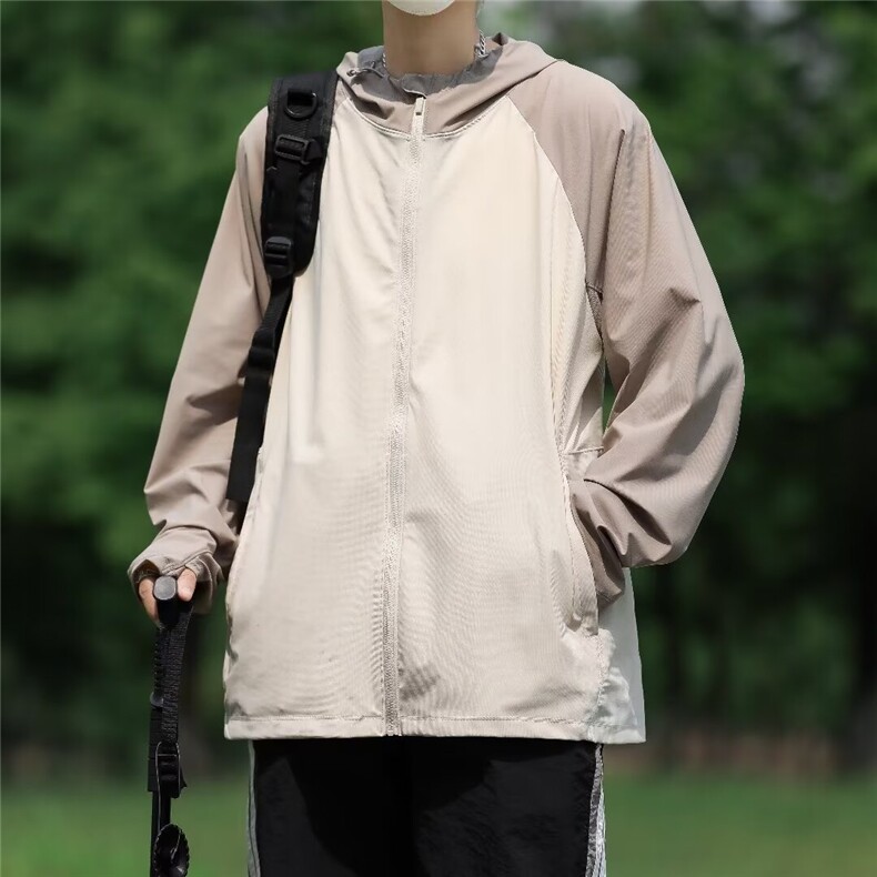 防晒衣男款夏季冰丝真抽绳外套户外防晒服男W9316,男装防晒衣,星座1116A-1（原606A）