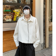 2026春款时尚提花男士翻领POLO衫T恤衫休闲翻领卫衣W8802-特P30，男装T恤，电商A006