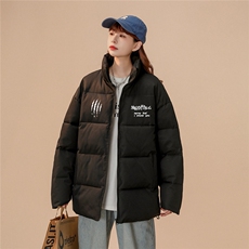 中性风22冬季新款港风字母印花立领棉服TPMY57P65控99特批无差价，男装棉衣，A247A