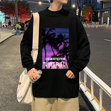 M18195-P45加绒款-P65半高领毛衣男士大码针织衫男毛线衣男，男装针织衫/毛衣，电商A040