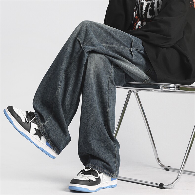 秋冬季美式高街小众牛仔裤男个性百搭休闲裤G9020/P6588,男装牛仔裤,电商D202-1