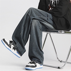 秋冬季美式高街小众牛仔裤男个性百搭休闲裤G9020/P6588，男装牛仔裤，电商D202-1