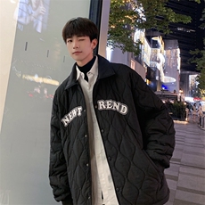 夹克棉衣男潮牌冬翻领字母痞帅棒球服外套大码棉服M0781-P95，男装夹克，星座308B-2