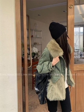 【现货】2022年冬季环保毛拼接牛仔羽绒服，女装羽绒服，Lime meca 俪米