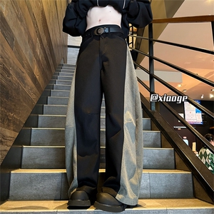 XZ616 秋冬重磅撞色拼接美式复古百搭休闲长裤 TY1138 P65控88图片