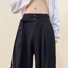 设计款美式高街痞帅垂感西装裤潮流拖地裤休闲长裤男AK797-P40，男装休闲裤，星座1008