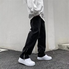 2023新款牛仔裤男秋冬潮流字母刺绣拉链休闲裤K8054P43，男装牛仔裤，星座1116-2